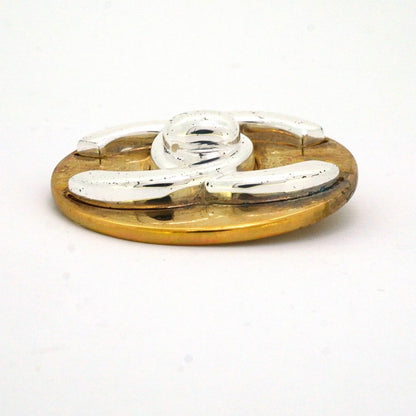 Chanel Brooch CC Logo Turnlock Round — view 3