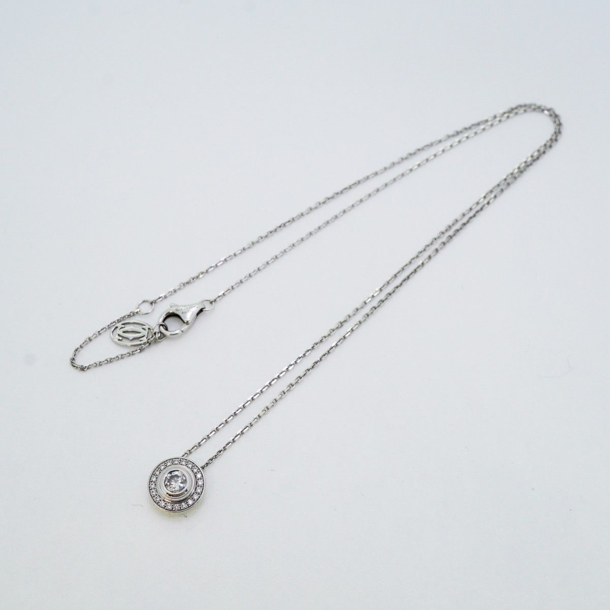 Cartier Necklace Damier 18k White Gold Diamond — view 3