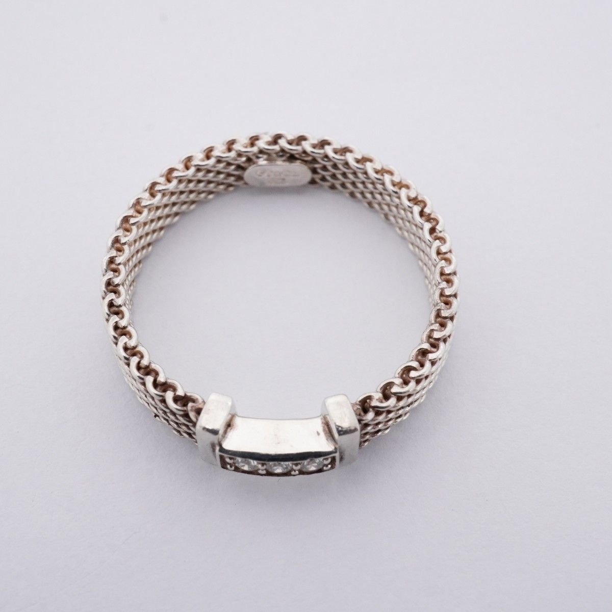 Tiffany & Co Ring Somerset 925 Sterling Silver Diamond — view 3