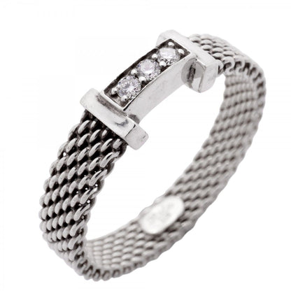 Tiffany & Co Ring Somerset 925 Sterling Silver Diamond