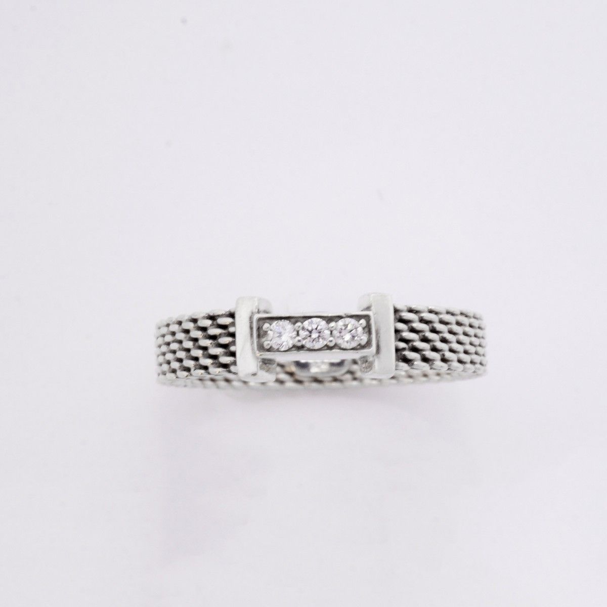 Tiffany & Co Ring Somerset 925 Sterling Silver Diamond — view 2