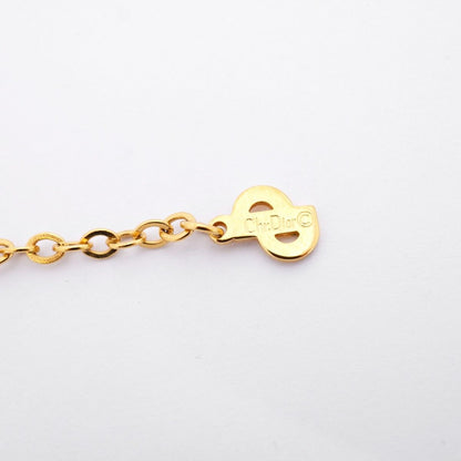 Dior Necklace Top Gold Plated Line Stone — view 5