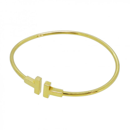 Tiffany & Co Bangle T Wire 18k Yellow Gold Bracelet