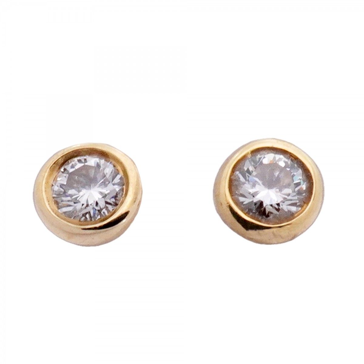 Tiffany & Co Earrings by the Yard 18k Yellow Gold Diamond
