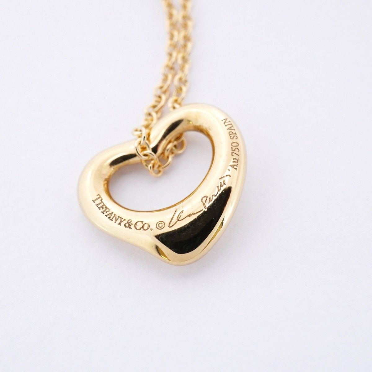 Tiffany & Co Necklace Open Heart 18k Yellow Gold — view 7