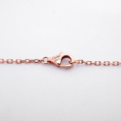 Cartier Necklace C Heart 18k Pink Gold Diamond — view 4