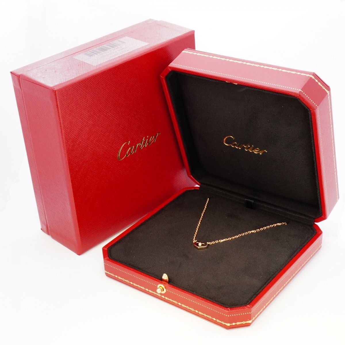 Cartier Necklace C Heart 18k Pink Gold Diamond — view 7