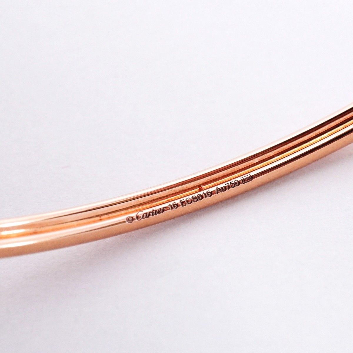 Cartier Bangle Amulet 18k Pink Gold Diamond Onyx Mother of Pearl Black Cles — view 5