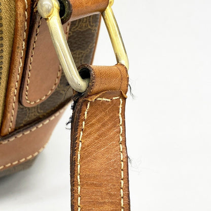 Celine Shoulder Bag Macadam Brown Gold — view 9