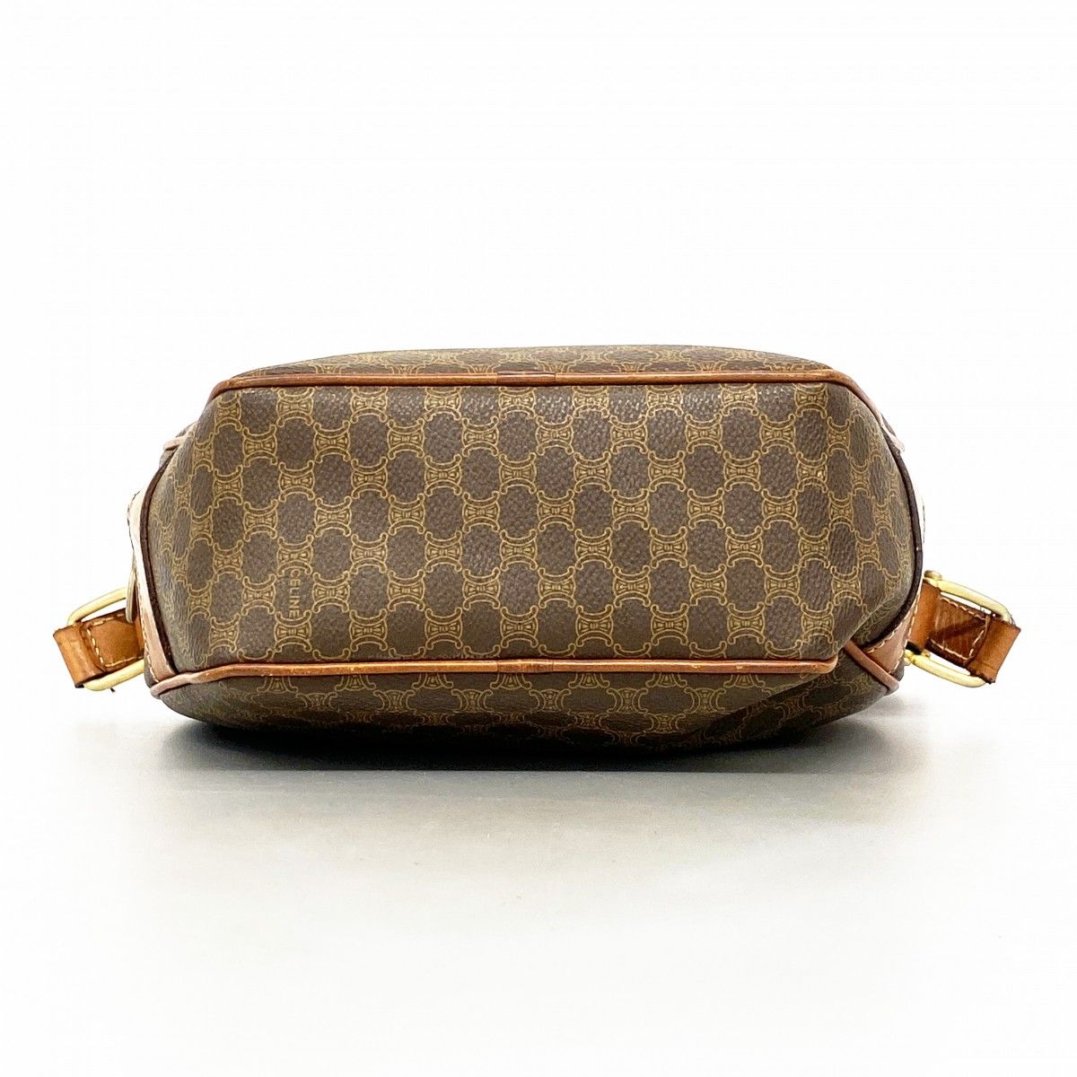 Celine Shoulder Bag Macadam Brown Gold — view 3