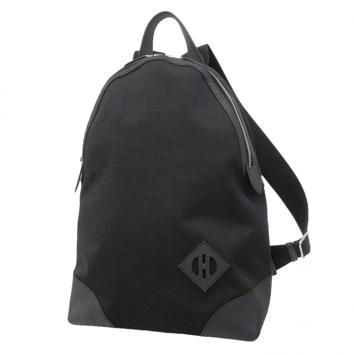 Hermes Backpack Sac a Dos All Swift Toile Bivack Black Silver