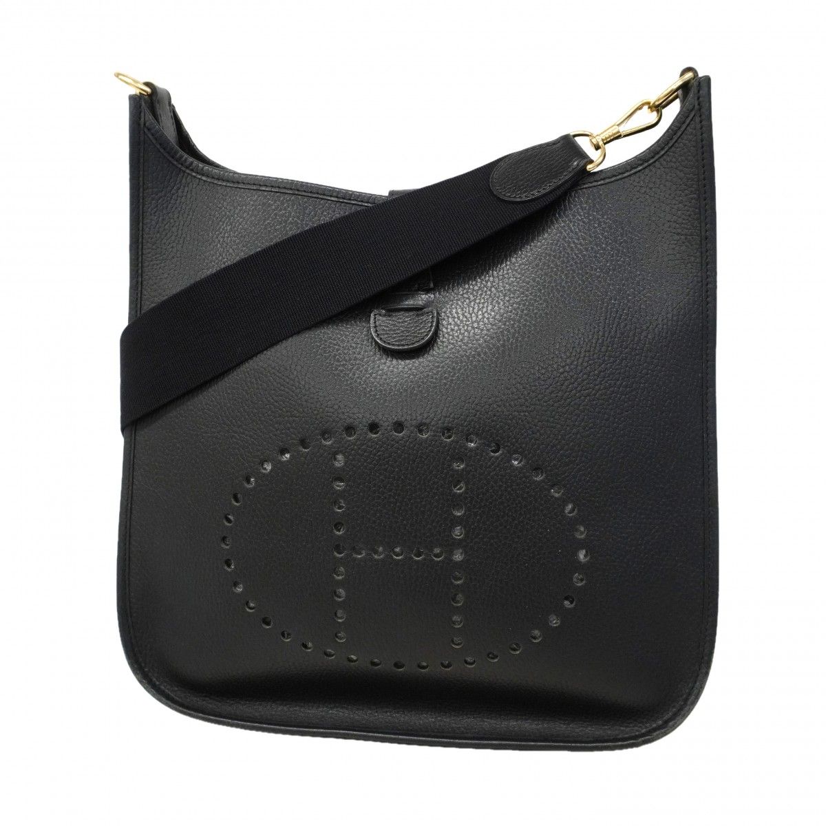 Hermes Shoulder Bag Evelyne Ardennes Black Gold