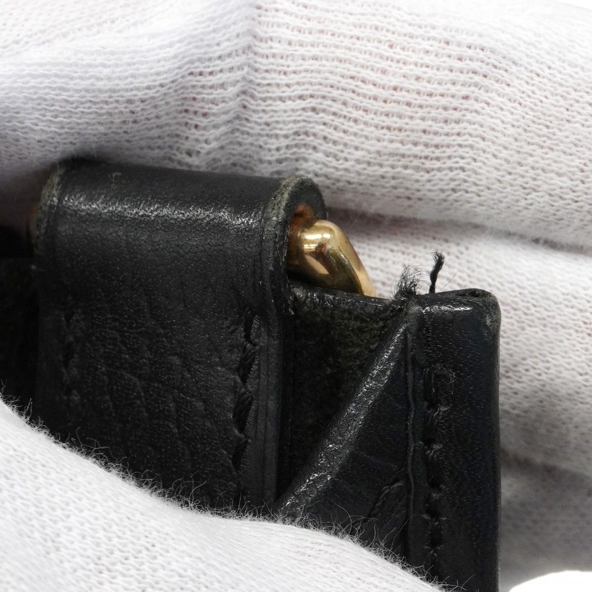 Hermes Shoulder Bag Evelyne Ardennes Black Gold — view 7