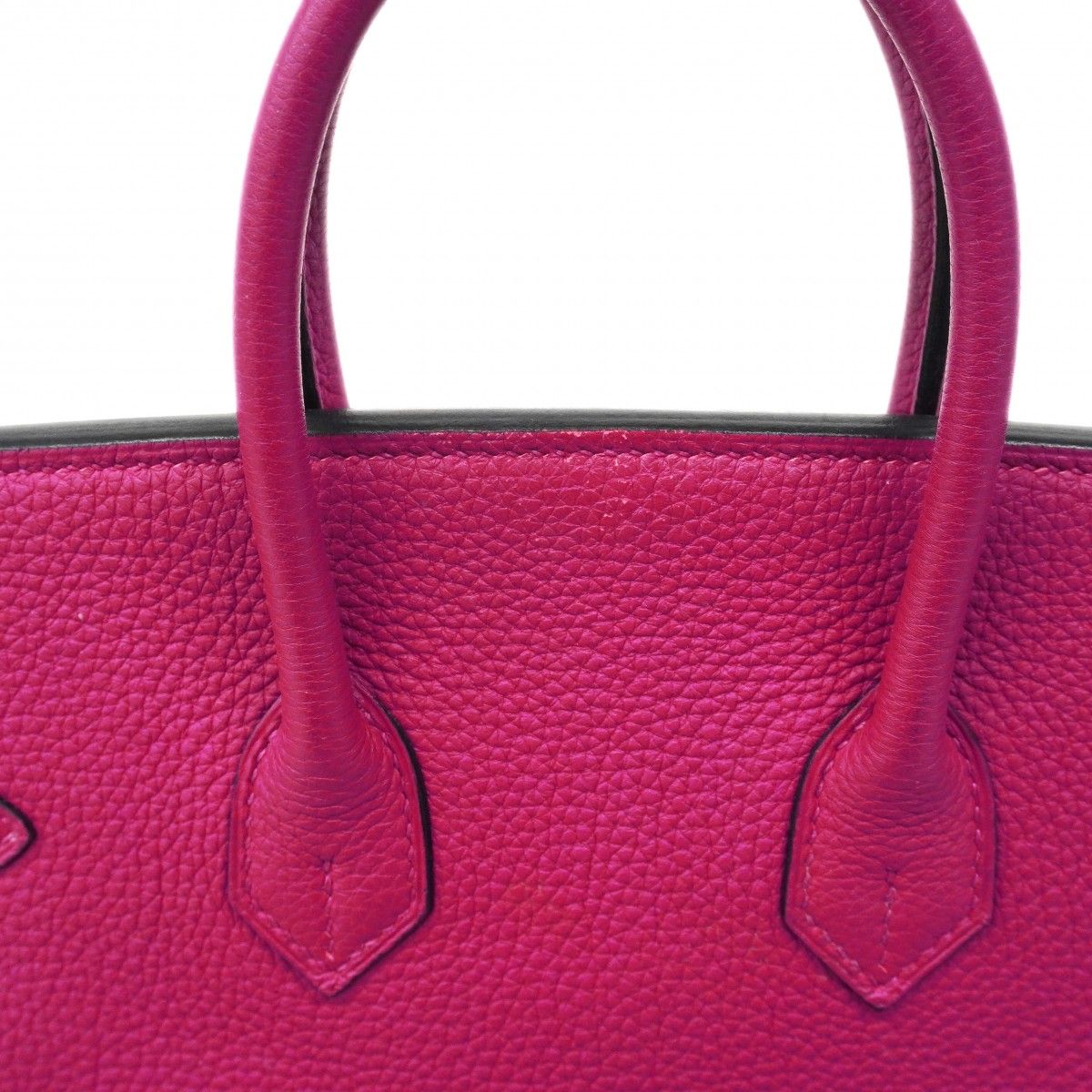 Hermes Handbag Birkin 25 Togo Rose Purple Blue Royale Silver — view 8