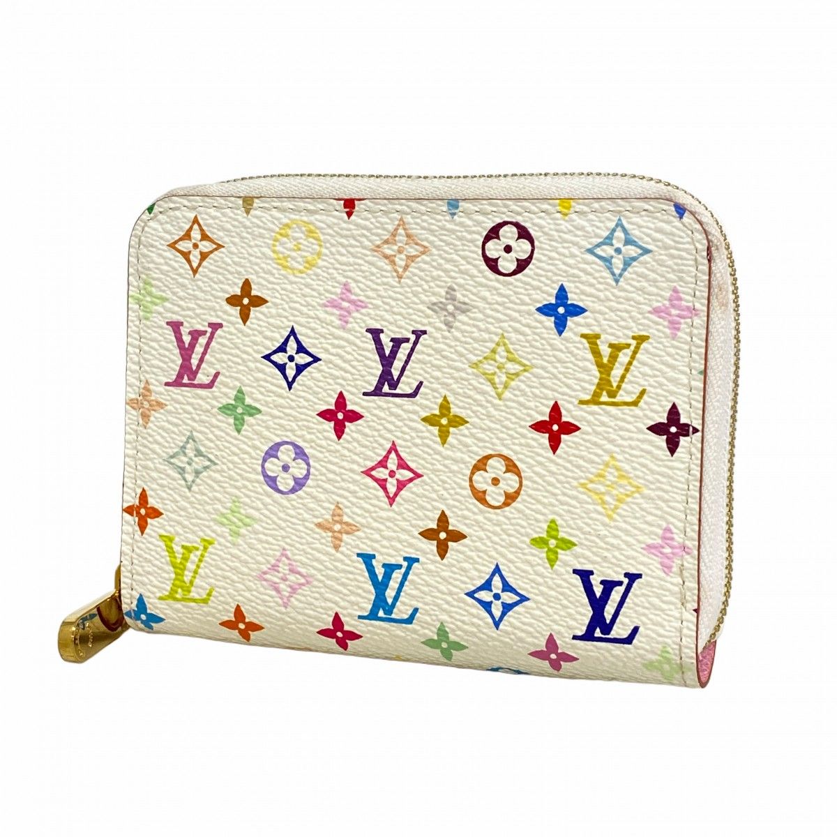 Louis Vuitton Coin Case Monogram Multicolor Zippy Purse Blanc Rich