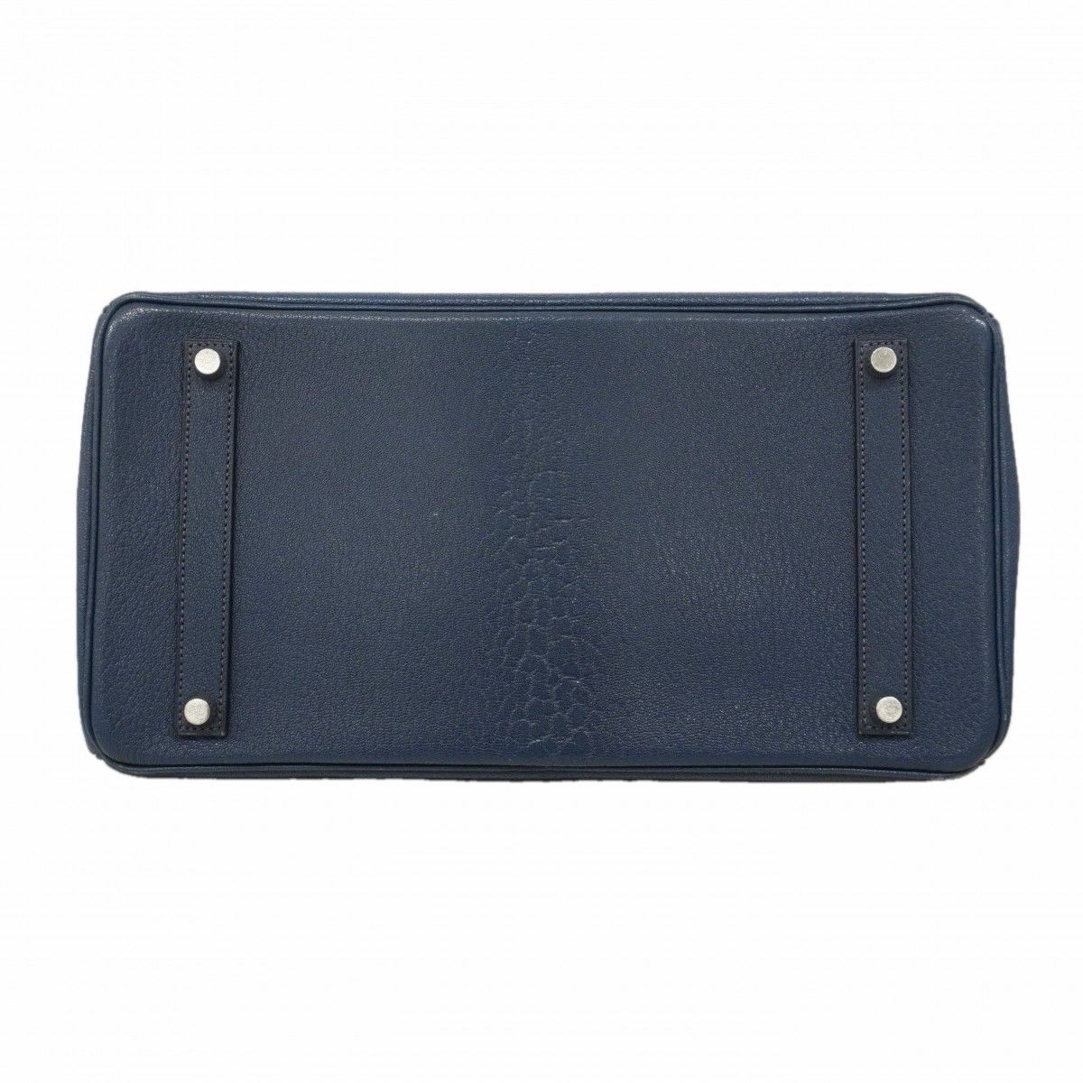 Hermes Handbag Birkin 35 Coromandel Blue Navy Silver — view 3