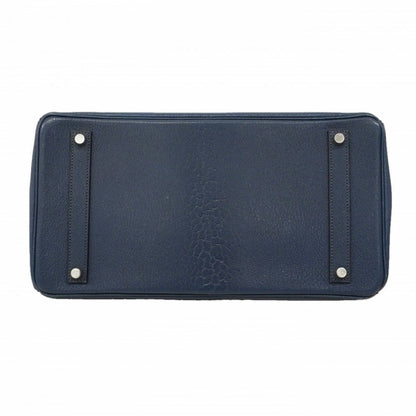 Hermes Handbag Birkin 35 Coromandel Blue Navy Silver — view 3