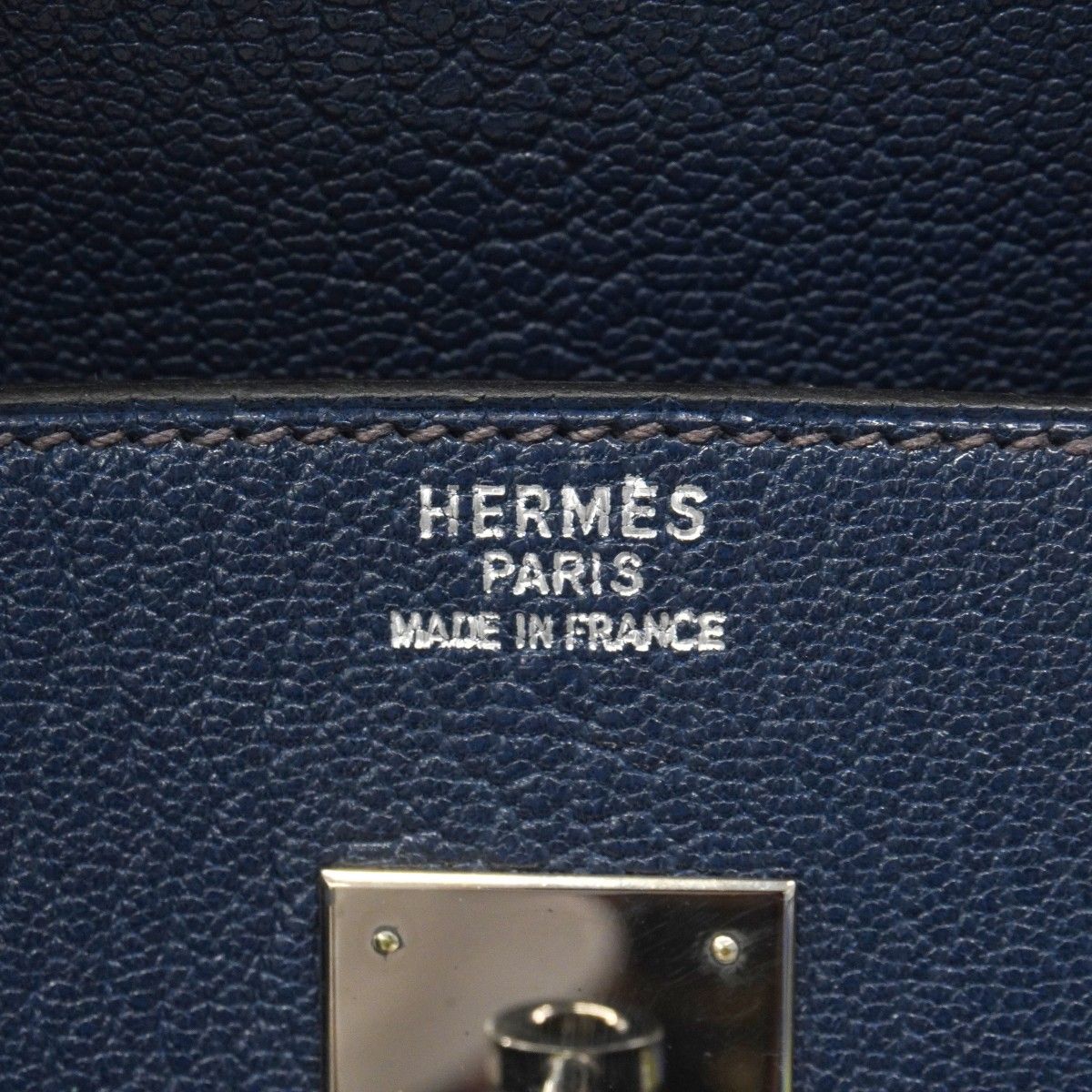 Hermes Handbag Birkin 35 Coromandel Blue Navy Silver — view 5