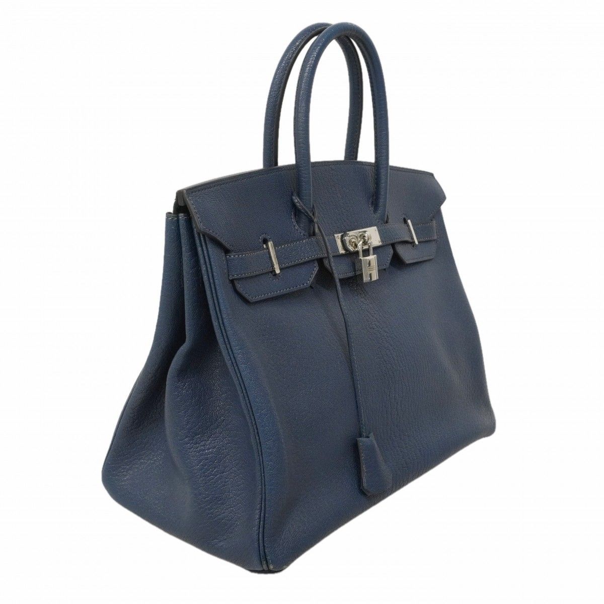 Hermes Handbag Birkin 35 Coromandel Blue Navy Silver — view 2