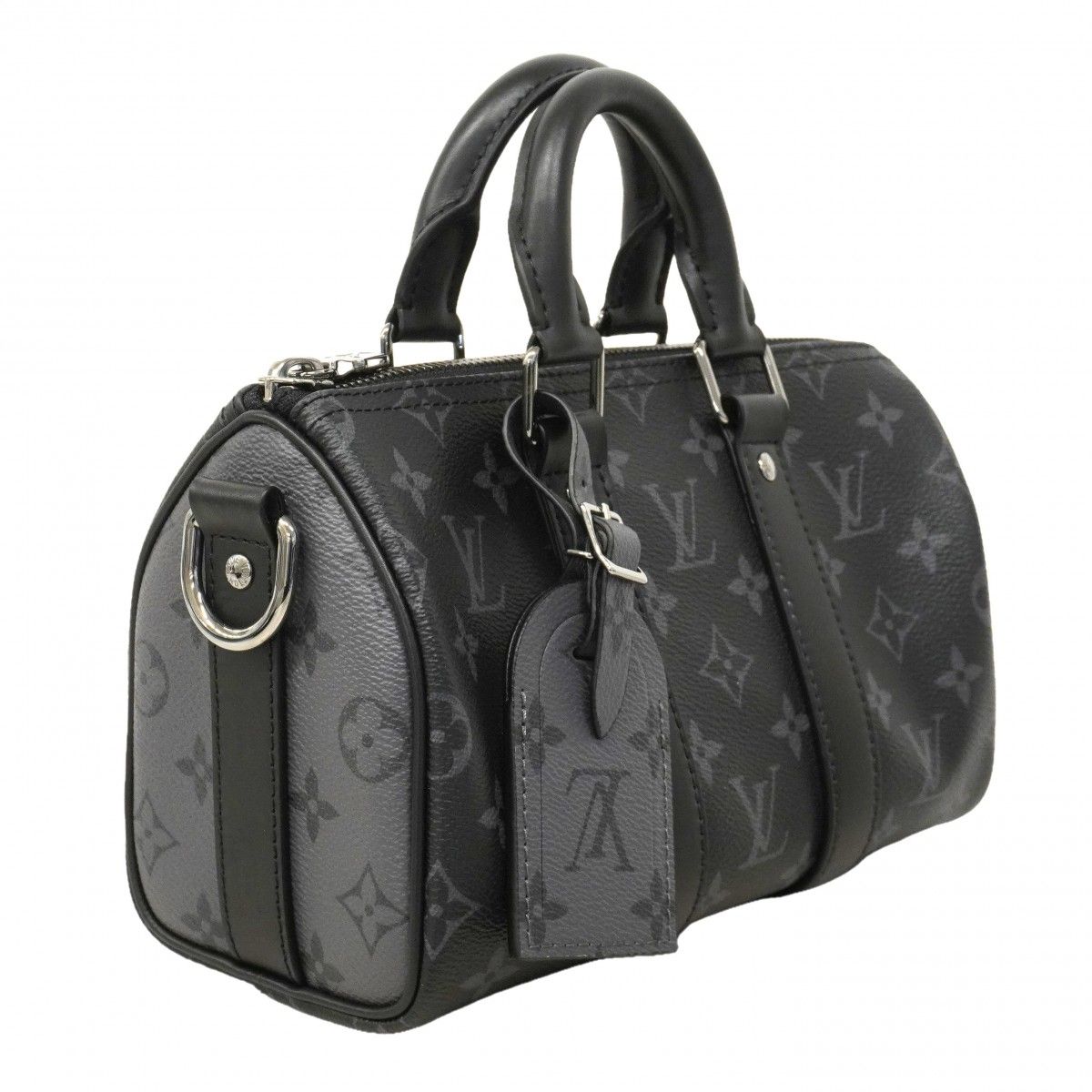 Louis Vuitton Handbag Monogram Eclipse Reverse Keepall Bandouliere 25 Black — view 2