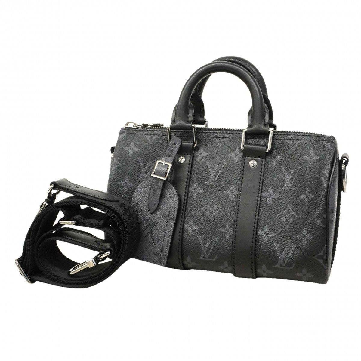 Louis Vuitton Handbag Monogram Eclipse Reverse Keepall Bandouliere 25 Black