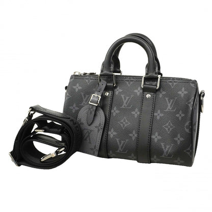 Louis Vuitton Handbag Monogram Eclipse Reverse Keepall Bandouliere 25 Black