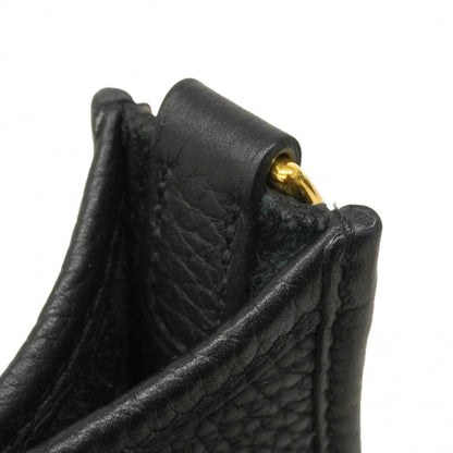 Hermes Shoulder Bag Evelyne TPM Taurillon Clemence Black Gold — view 7