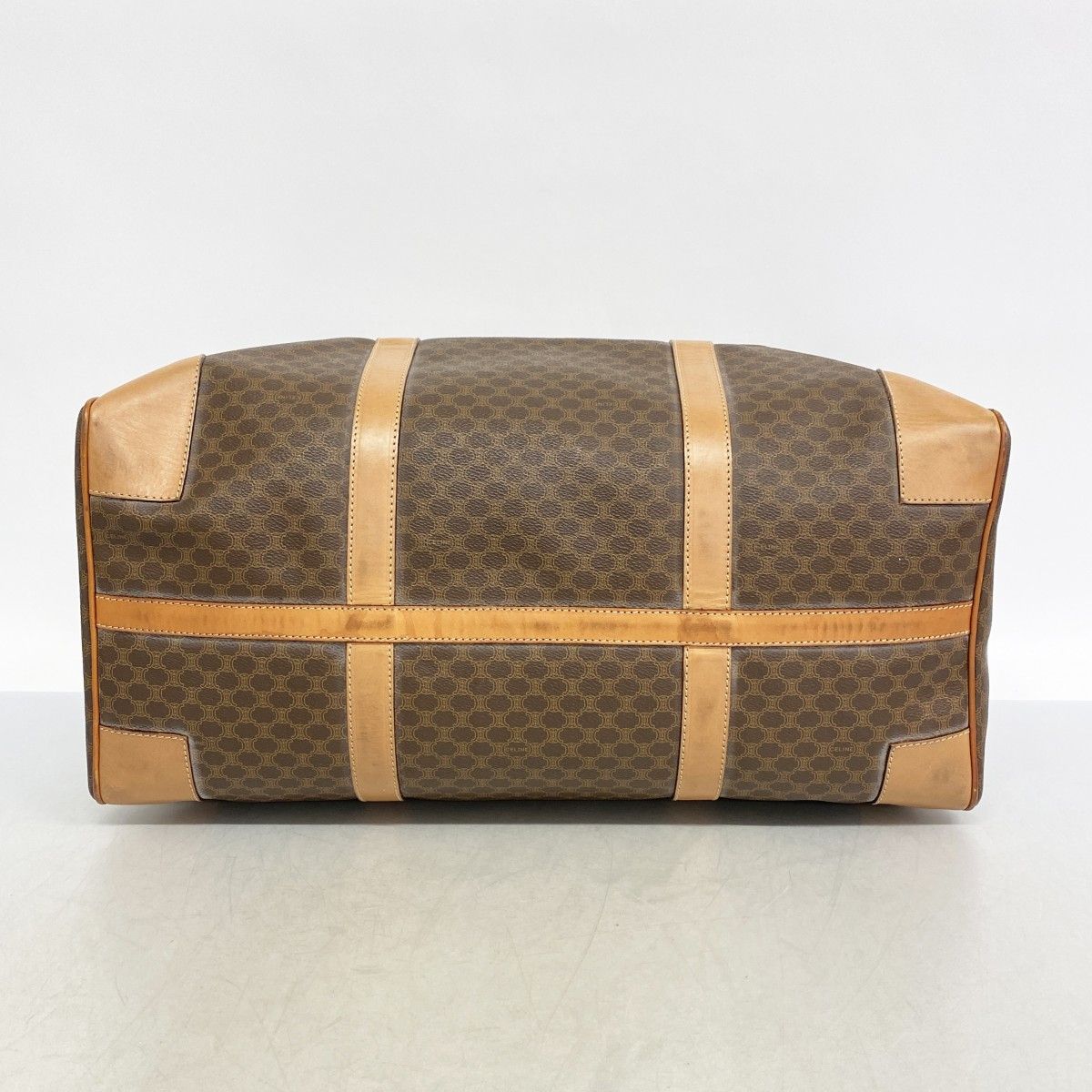 Celine Boston Bag Macadam Brown Gold — view 3