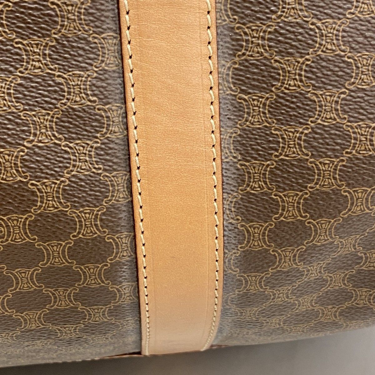 Celine Boston Bag Macadam Brown Gold — view 8