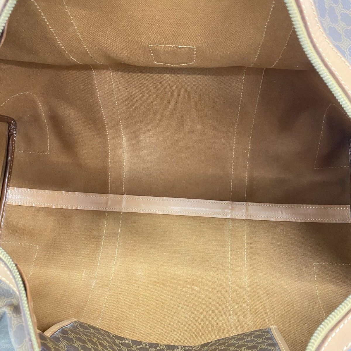 Celine Boston Bag Macadam Brown Gold — view 4