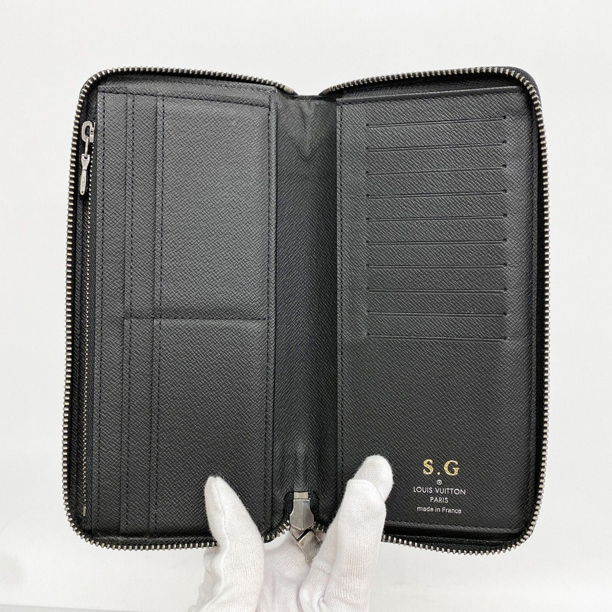 Louis Vuitton Wallet Monogram Eclipse Portefeuille Brazza Black — view 3