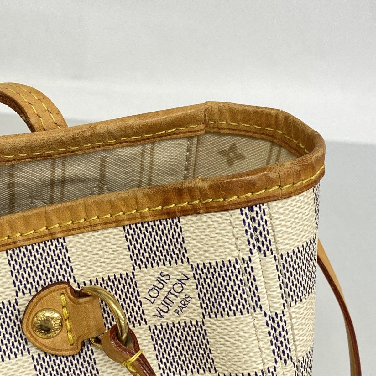 Louis Vuitton Tote Damier Azur Neverfull PM White — view 6