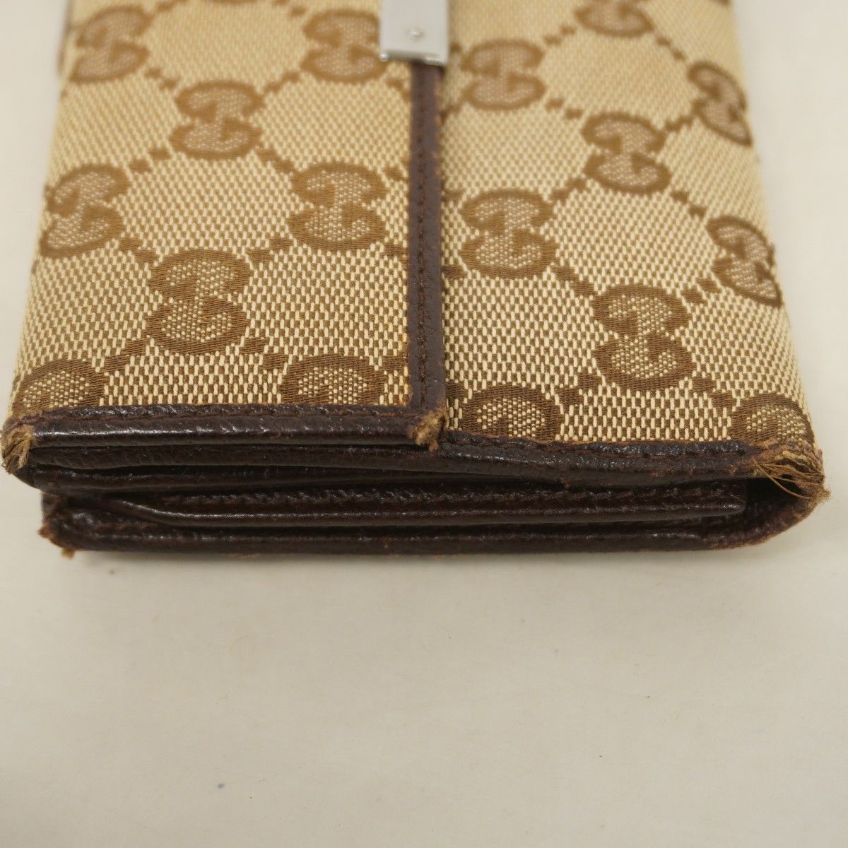 Gucci Wallet GG Canvas Beige Silver — view 7