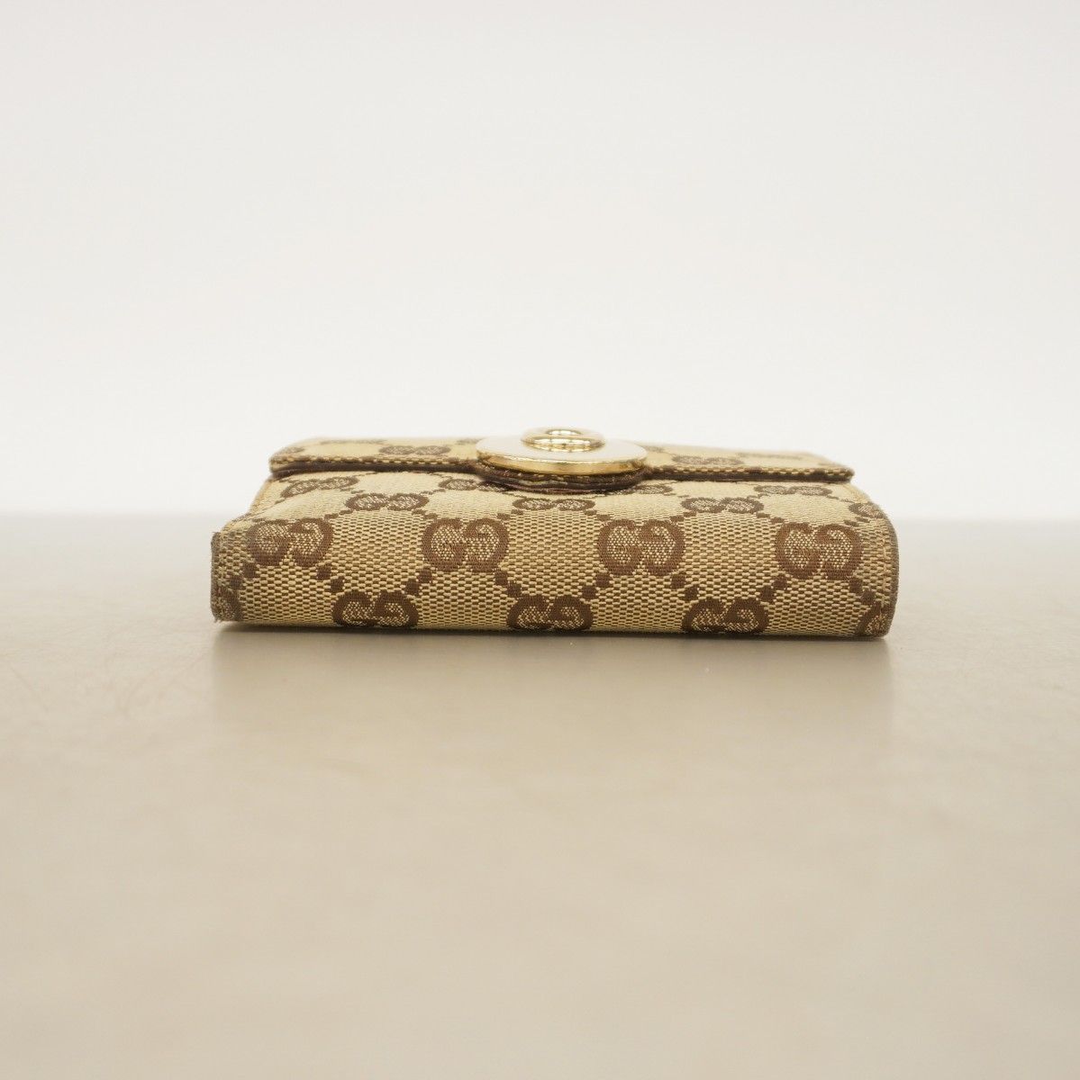 Gucci Wallet GG Canvas Beige Champagne Gold — view 2