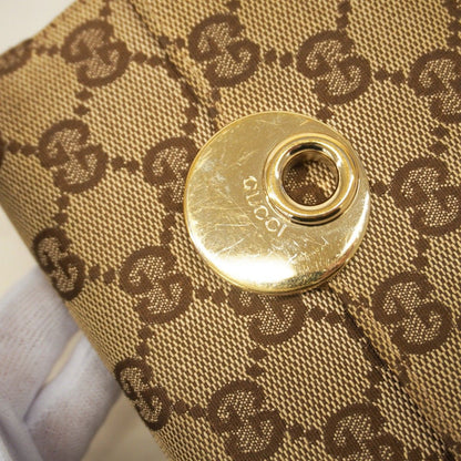 Gucci Wallet GG Canvas Beige Champagne Gold — view 7