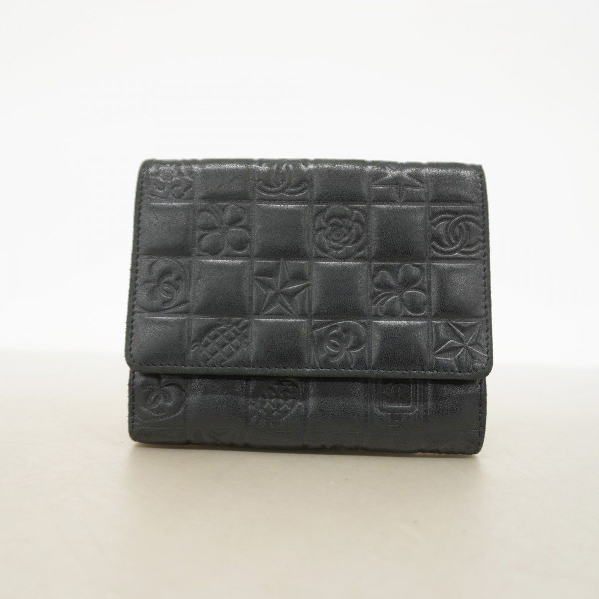 Chanel Wallet Icon Lambskin Black Silver — view 8