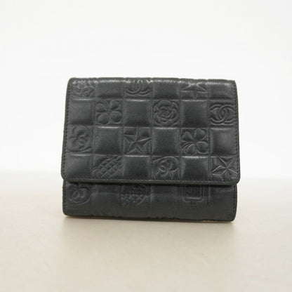 Chanel Wallet Icon Lambskin Black Silver — view 8