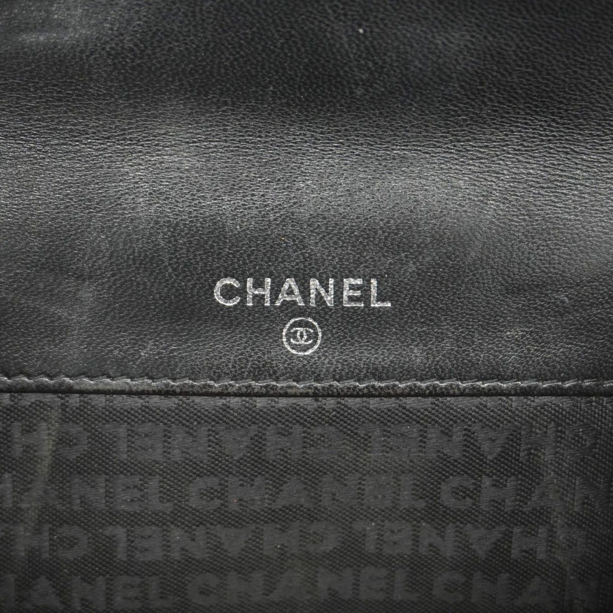 Chanel Wallet Icon Lambskin Black Silver — view 4