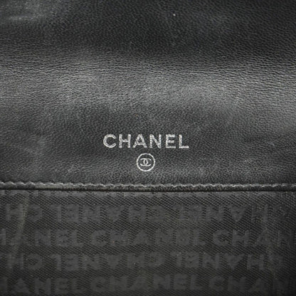 Chanel Wallet Icon Lambskin Black Silver — view 4