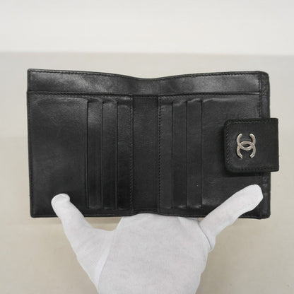 Chanel Wallet Icon Lambskin Black Silver — view 3