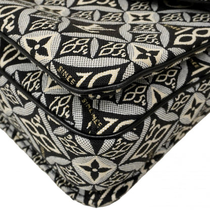 Louis Vuitton Handbag Monogram Jacquard Pochette Metis MM Black 2-Way Bag — view 6