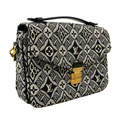 Louis Vuitton Handbag Monogram Jacquard Pochette Metis MM Black 2-Way Bag — view 2