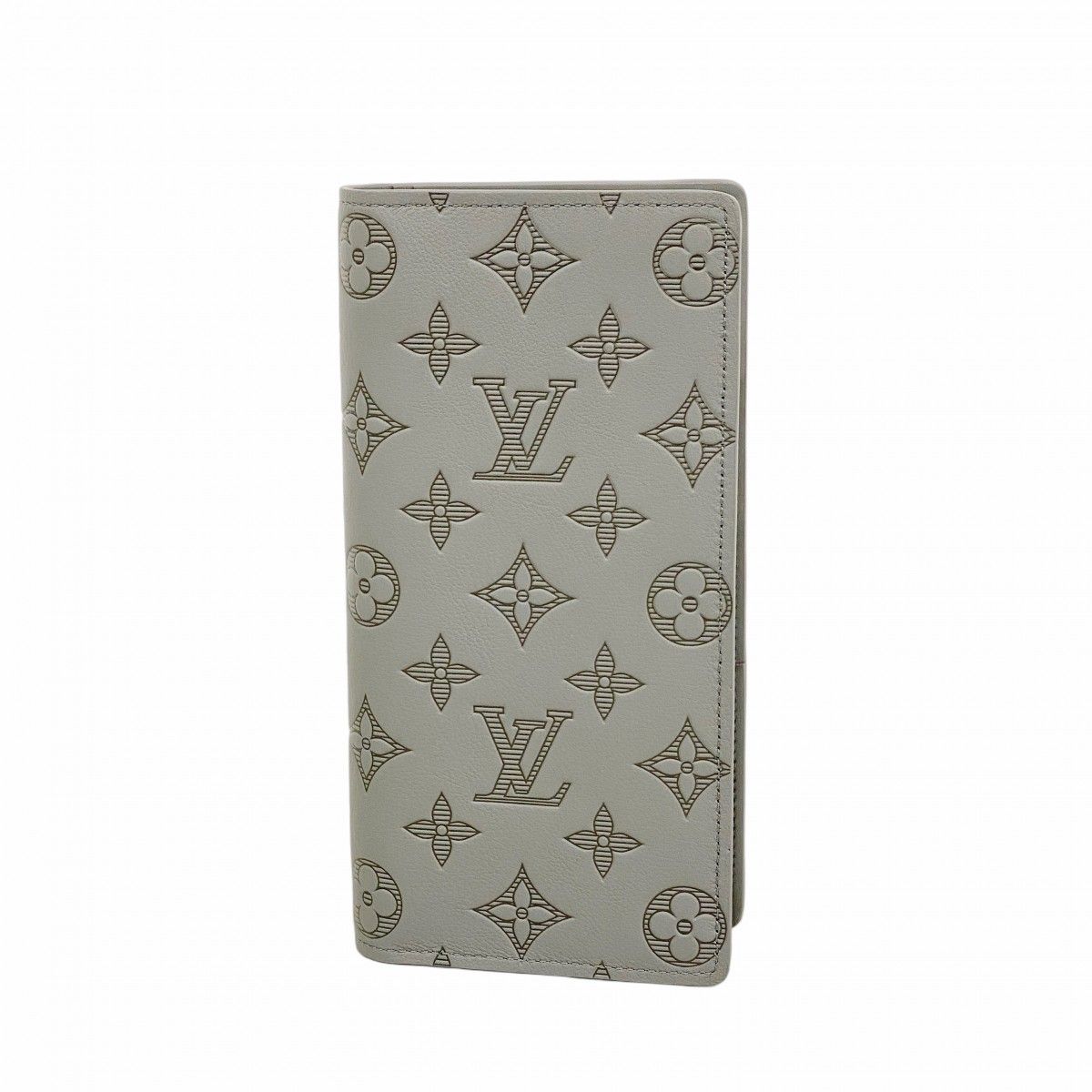 Louis Vuitton Wallet Monogram Shadow Portefeuille Brazza Anthracite Gray