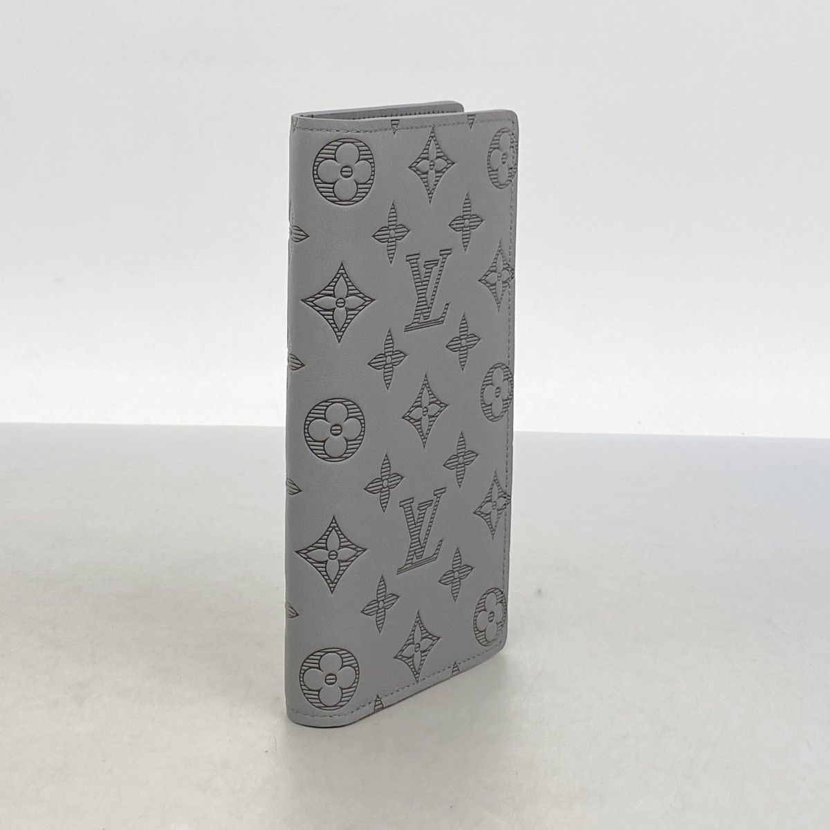 Louis Vuitton Wallet Monogram Shadow Portefeuille Brazza Anthracite Gray — view 2