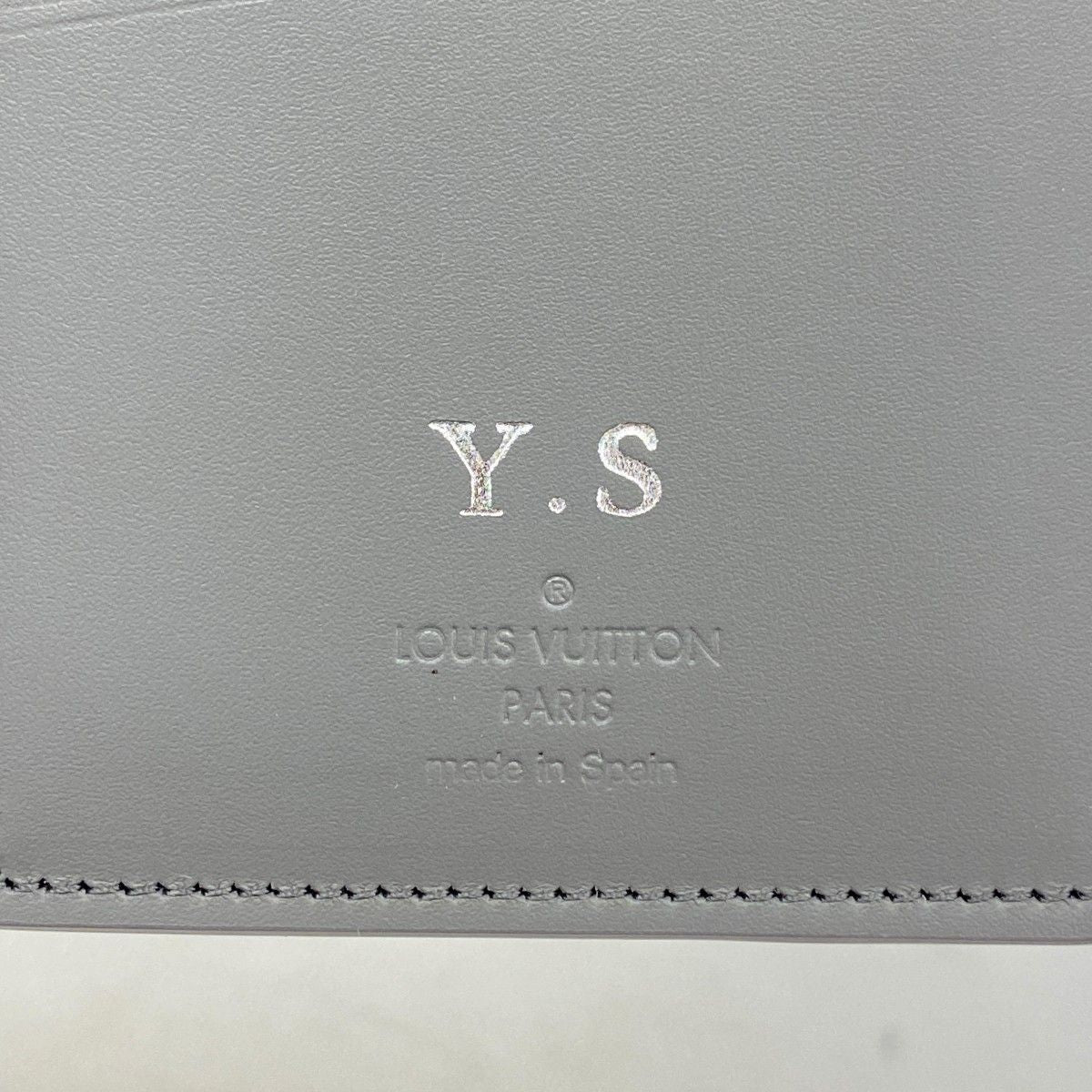 Louis Vuitton Wallet Monogram Shadow Portefeuille Brazza Anthracite Gray — view 4