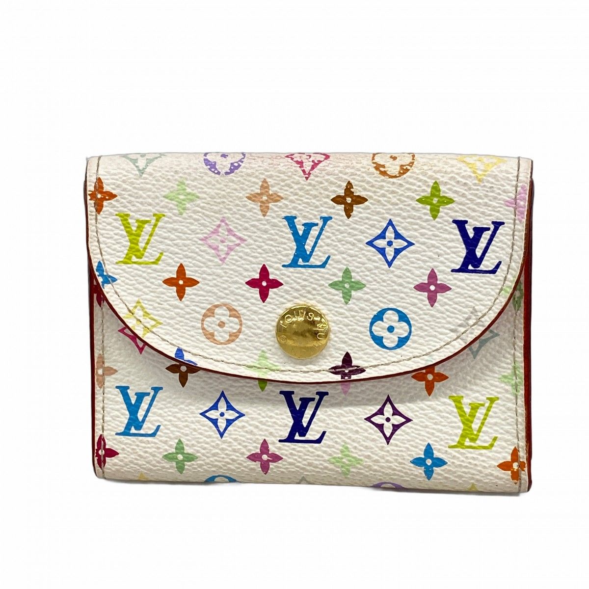 Louis Vuitton Business Card Holder Monogram Multicolor Envelope Blanc Rich