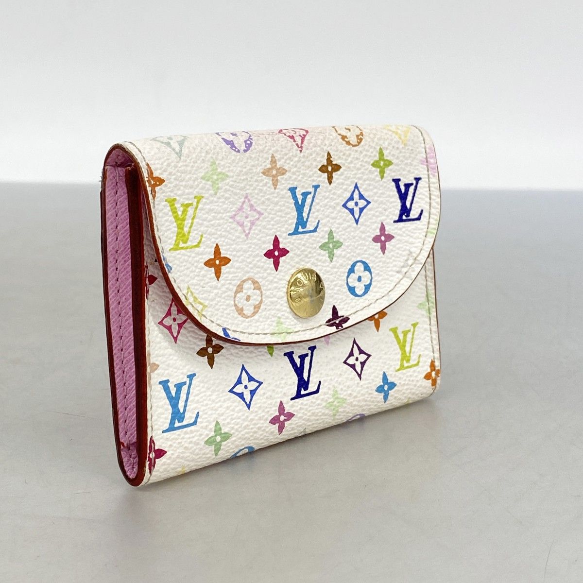 Louis Vuitton Business Card Holder Monogram Multicolor Envelope Blanc Rich — view 2