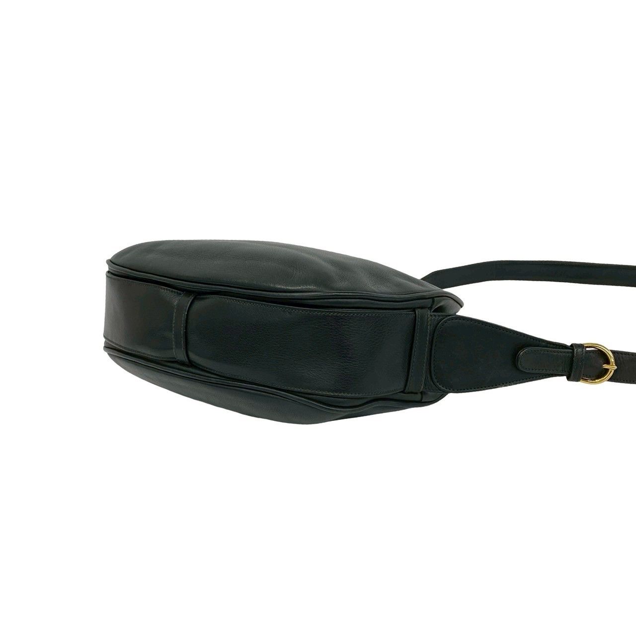 Gucci Vintage Horsebit Leather Shoulder Bag Pochette Black — view 8