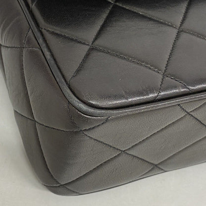 Chanel Shoulder Bag Quilted Lambskin Black Gold — view 6