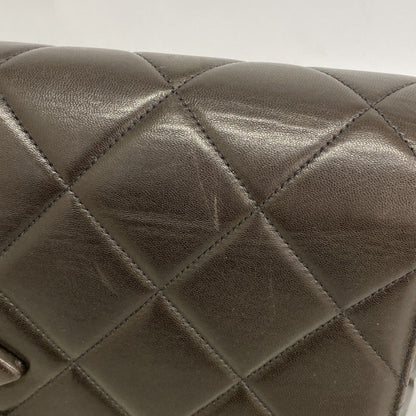 Chanel Shoulder Bag Quilted Lambskin Black Gold — view 8